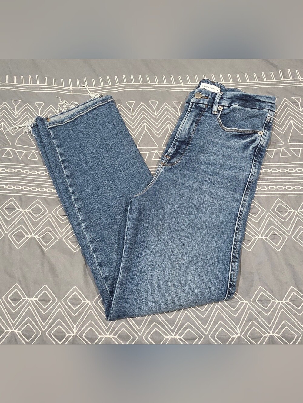 Good American Good Curve Straight High Waisted Jeans Size 6/28q